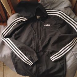 Adidas Black Windbreaker 
