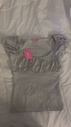New edikted bust top striped shirt