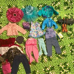 American Girl & More Mixed Doll Clothing Lot Instrument Violin