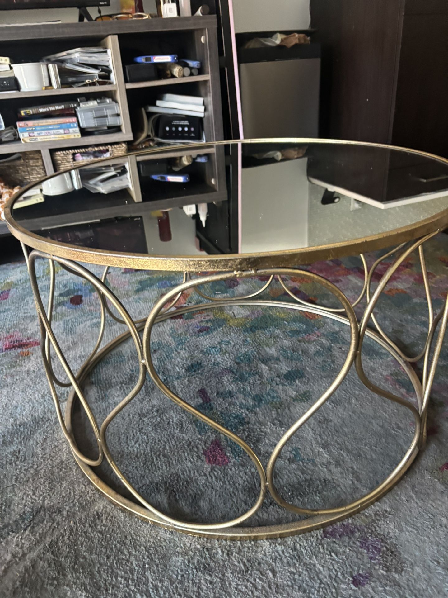 Mirror Top Center Table