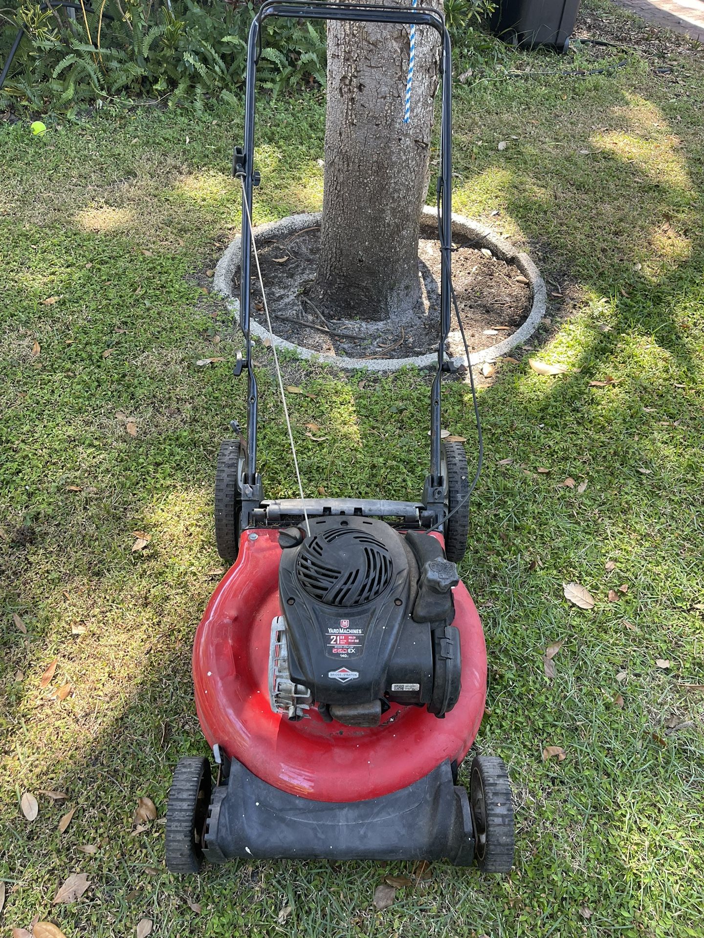 High Wheel Lawn Mower Yard Machines 21” Cut With A 5.5 HP Engine 