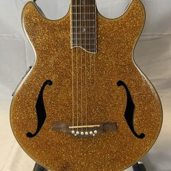 Daisy Rock STARDUST electric/acoustic guitar Gold sunburst retro h