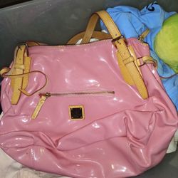 Hot Pink Patent Leather Satchel/Tote