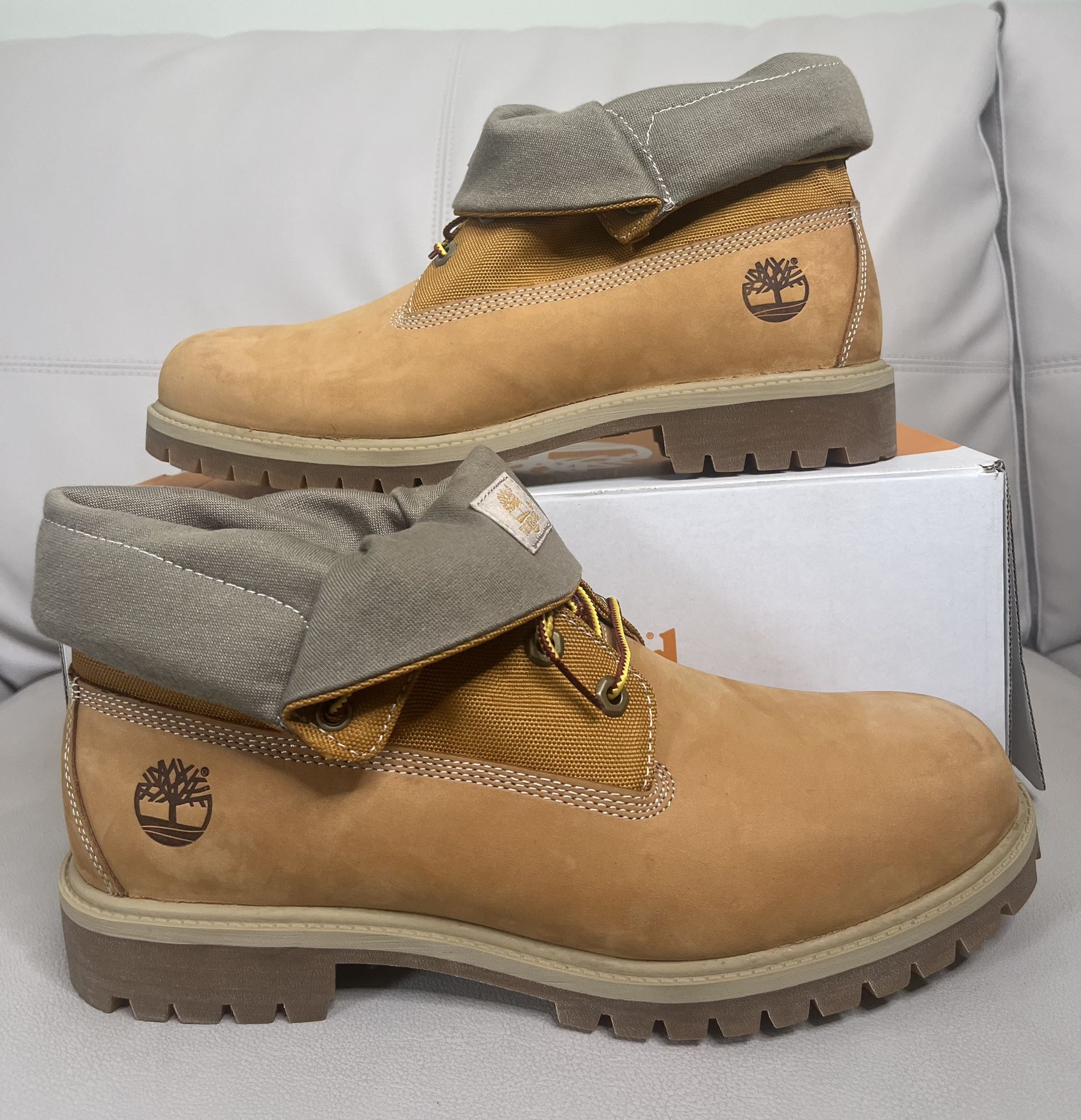 Timberland Heritage Roll-Top Wheat Nubuck Boots Men’s Size 11 NEW