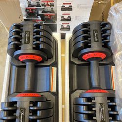 Pair Funcode Adjustable Dumbbell Brand New In Boxes Each Dumbbell 6.6 Lbs 15 Lbs 25 Lbs 33 Lbs 44 Lbs Firm Price $180 For Women And Man 