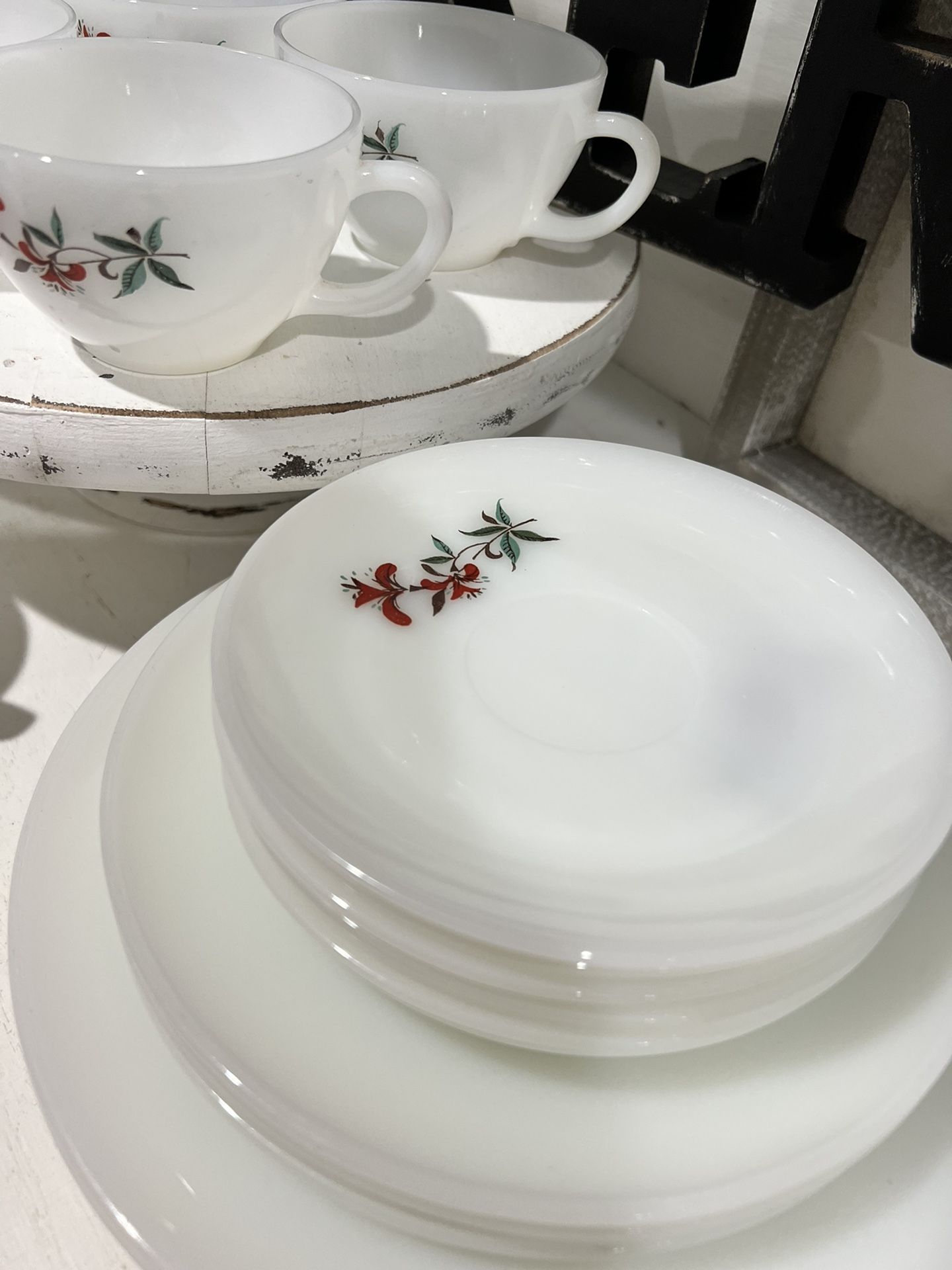 Fire King Milk Glass Dishes , plates, Etc