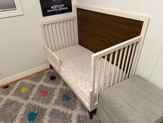 Converted toddler bed from crib