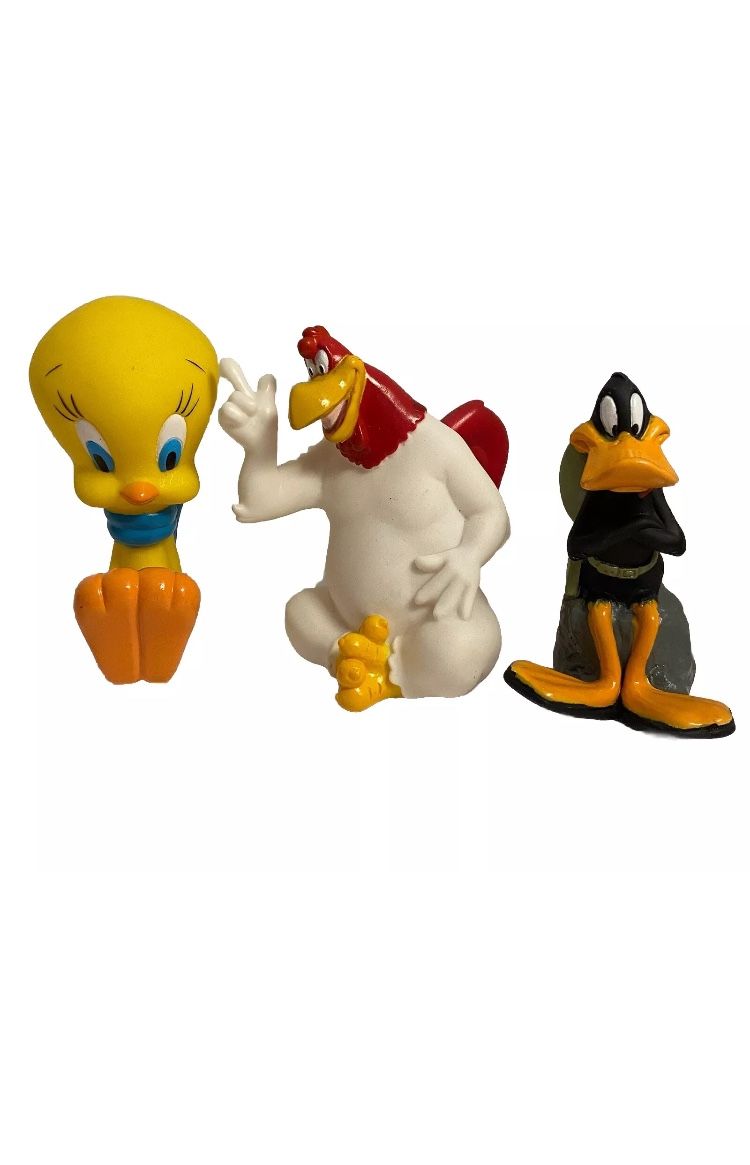 VIP vintage Looney Tunes LOT Foghorn Leghorn Daffy Tweety Figurine vinyl toy 90s