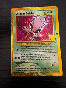 Shining Celebi Pokémon Card  Neo Destiny Pokemon 30th