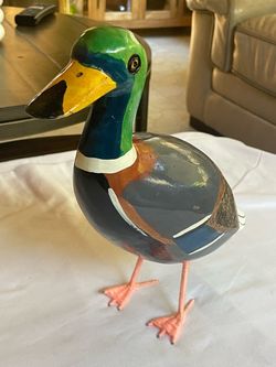 Wood Drake Mallard Sculpture