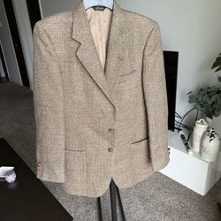 Pierre Cardin Men's Wool Tweed Vintage Blazer 42