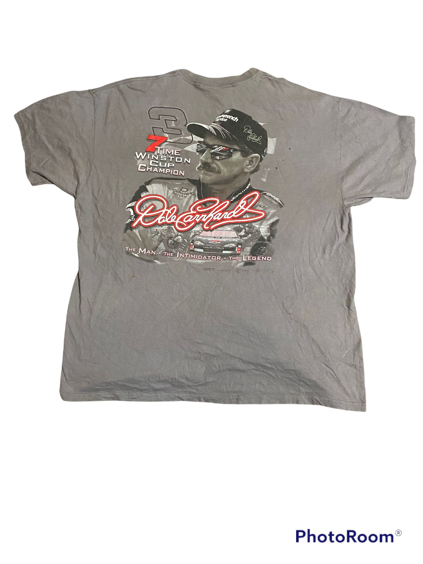 Chase Authentic's Mens Dale Earnhardt SR  2 Sided Gray 7 Time Champion T-Shirt