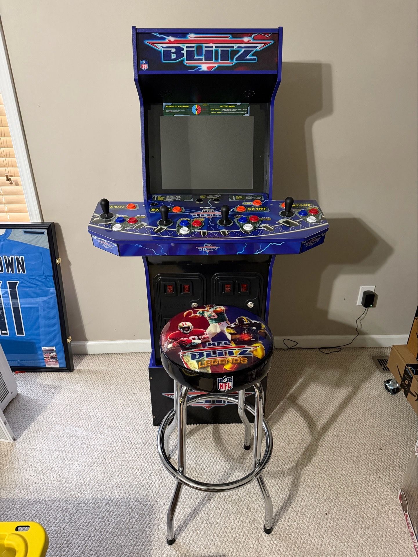 Arcade1Up NFL Blitz with Riser and Stool
