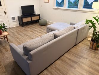 Room and Board Light Gray Sectional Sofa