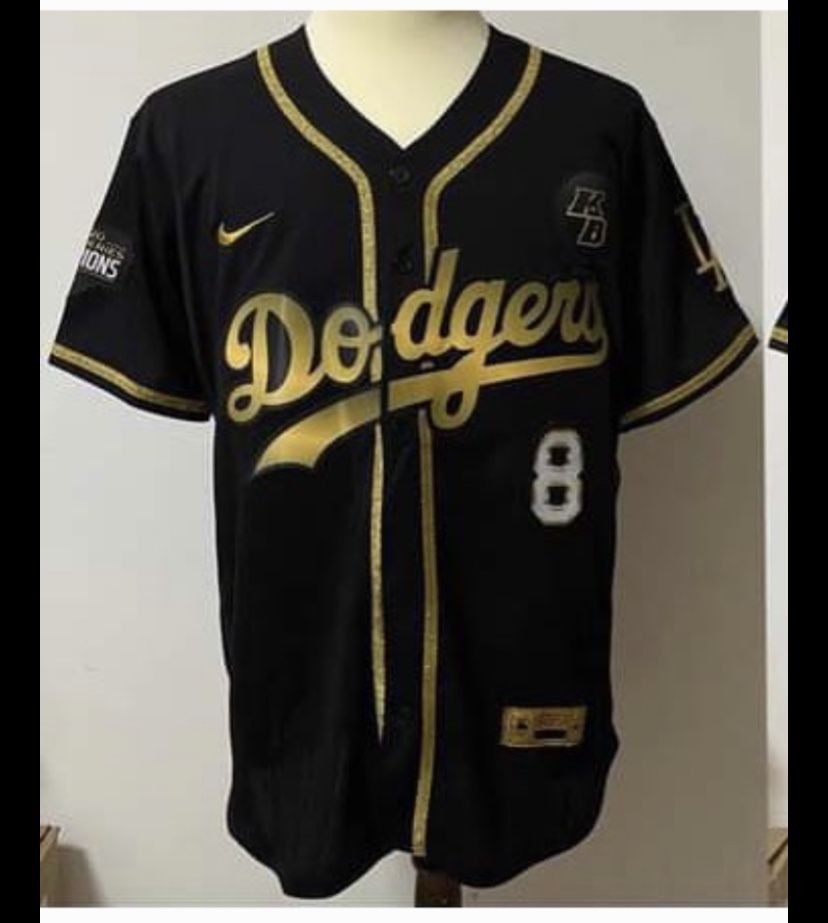 black and gold dodgers jersey