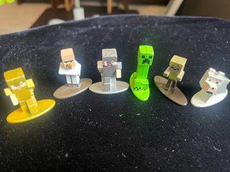 6 Jada Toys Minecraft Nano MetalFigs figures.