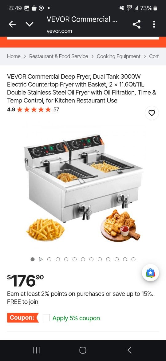 New Dual Electric Deep Fryer