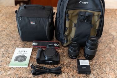 Canon Rebel T3i Complete Kit – 2 Lenses (18-55 + 75-300) + Canon Backpack & Lowepro Bag