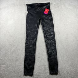 Spanx Leggings Women’s M Matte Black Camo High Waisted Stretch NWT #3B