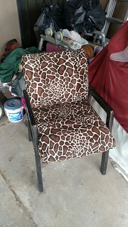 Animal print chair