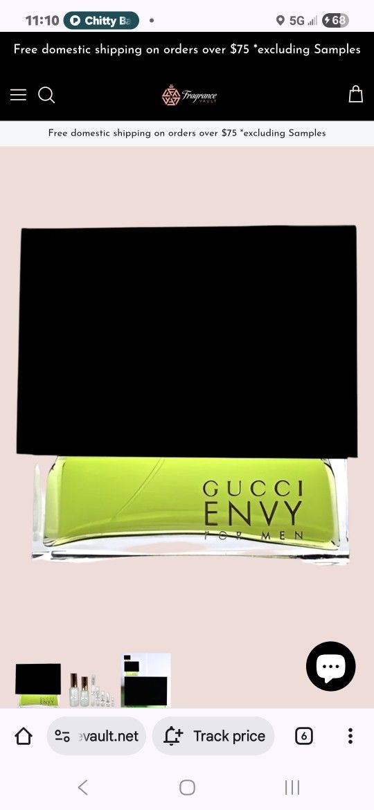 Full Bottle Of Gucci Envy For Men