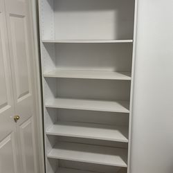 White bookshelf