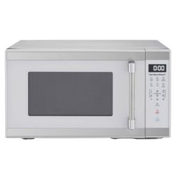 Hamilton Beach Countertop Microwave Oven, 1.1 Cu. Ft., 1000 Watts, White Stainless Steel