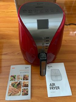 Lightly used  ikich air fryer , model CP095A red