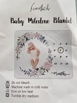 New baby milestone blanket