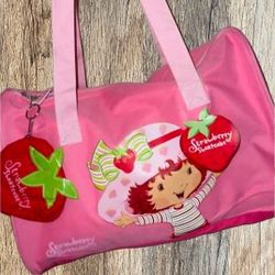 Strawberry Shortcake Kids 16" Travel Duffel Bag, Pink-Christmas Gift 🎄🎁🍓✨️