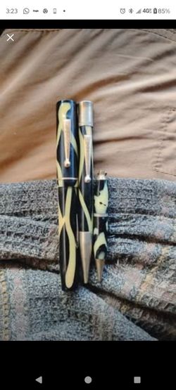 Vintage accurate 14k nib pen and pencil 3 piece set.