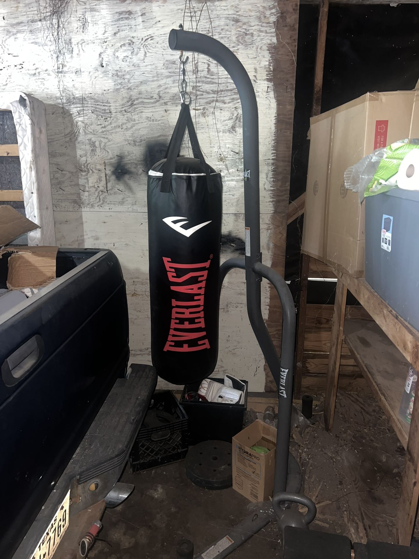 Bench Press and Punching Bag