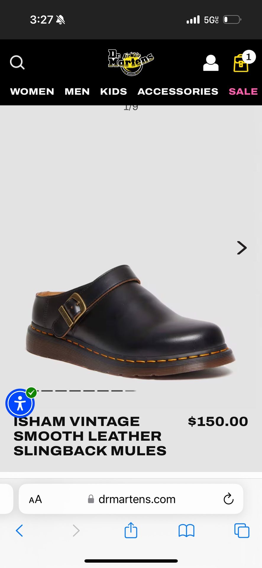 Dr Marten Isham Slingback Mules