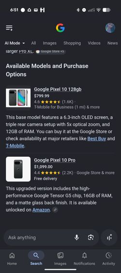 Google pixel 10