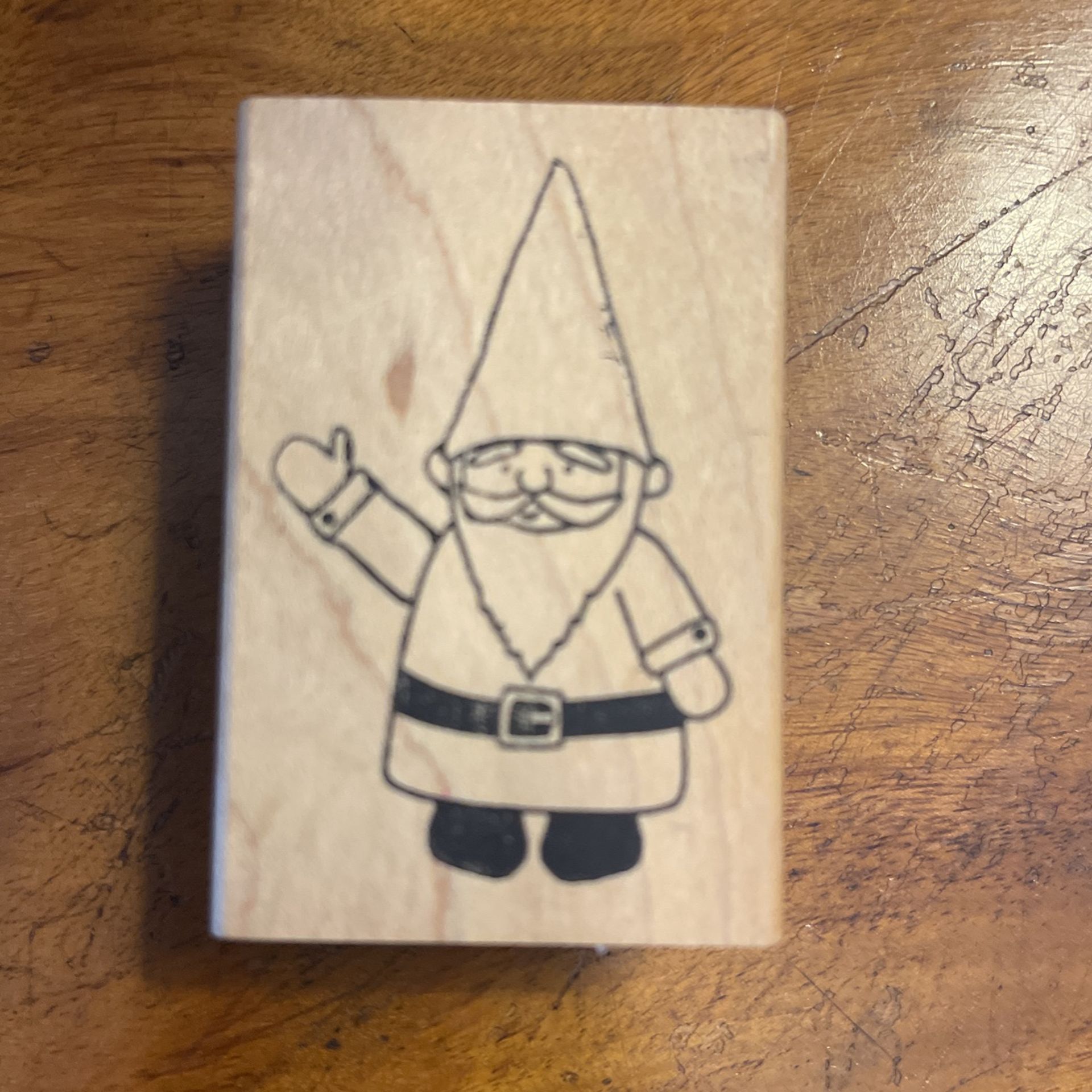 2 “ Gnome Rubber Stamp New