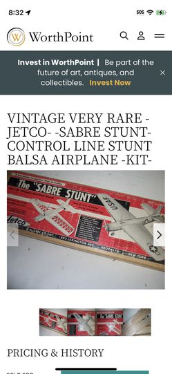 Sabre Stunt @jetco Models Airplane Vintage 