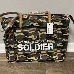 NEW Camouflage Canvas Tote Bag