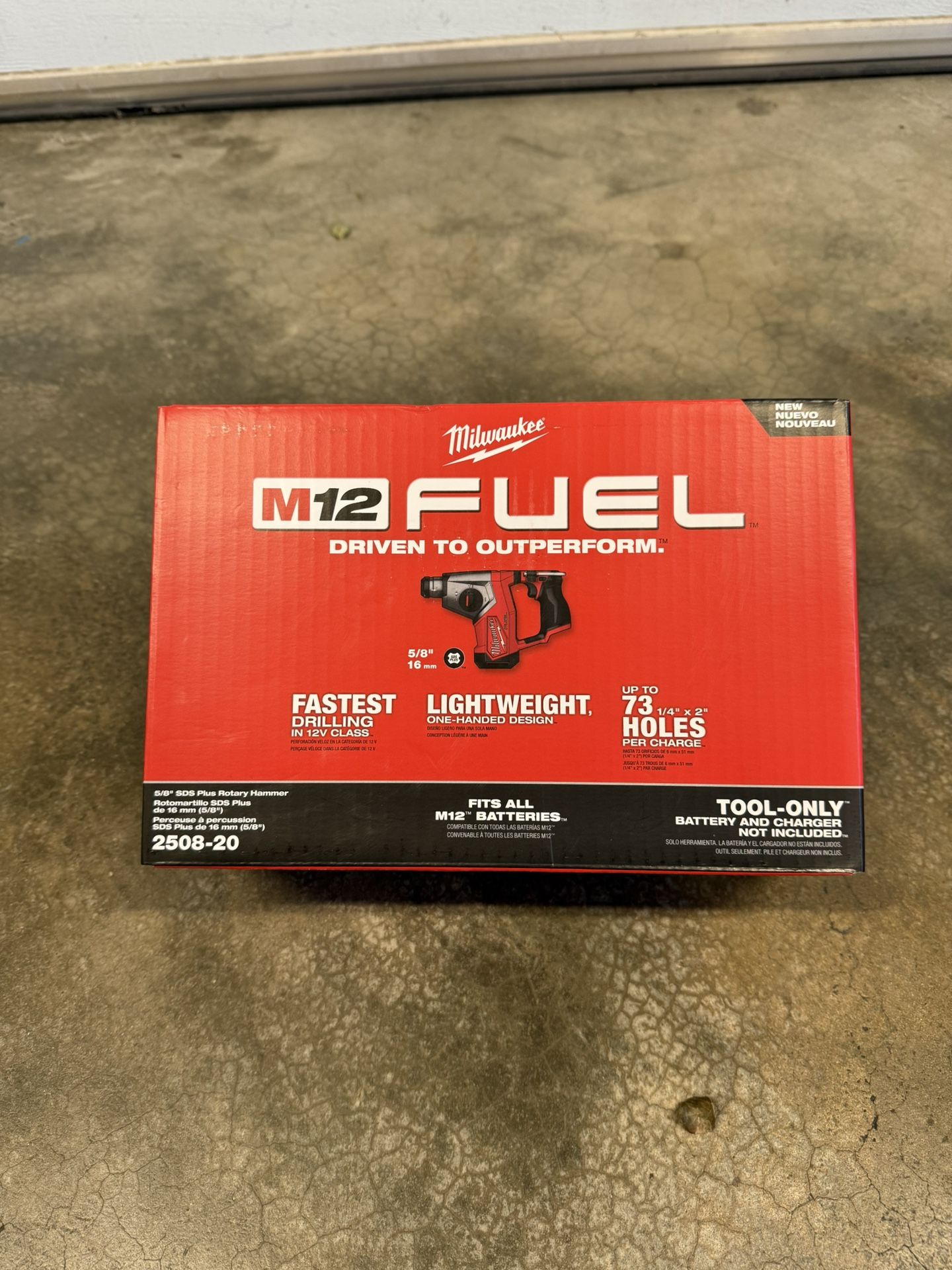 M12 Fuel Cordless 5/8 SDS-Plus Rotary Hammer Drill