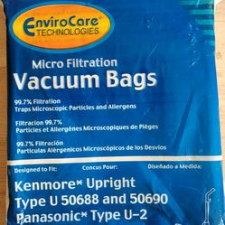 ENVIROCARE 159-9 VACUUM BAGS KENMORE TYPE U 50688 50690 PANASONIC U-2