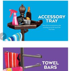 Pool & Spa Valet, Adjustable Pool & Patio Towel Holder,