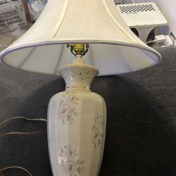 MCM Vintage Table Lamps Porcelain Brass Cresswell Ltd Ridged Ivory Urn