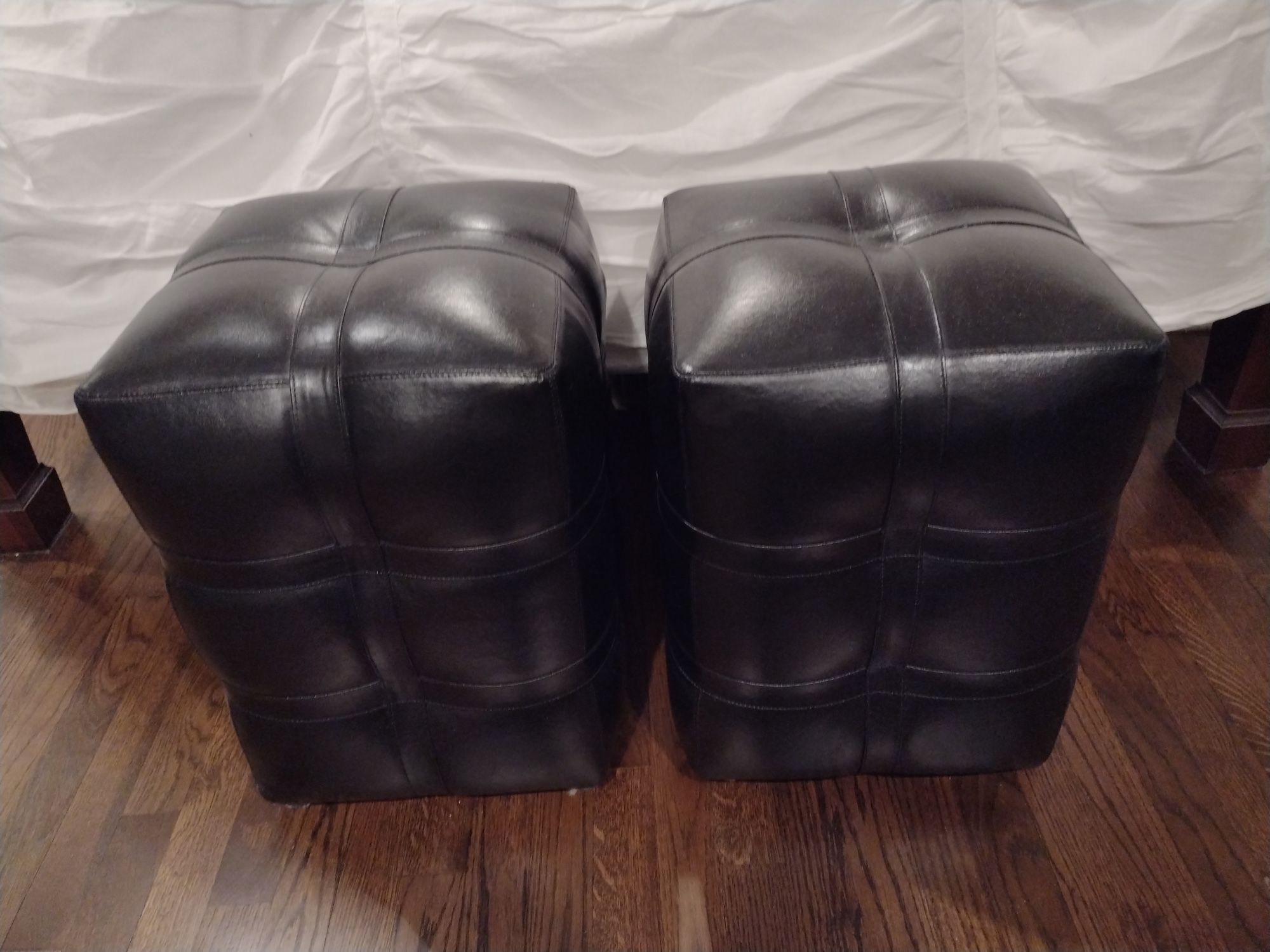 Two ottomans or extra seating