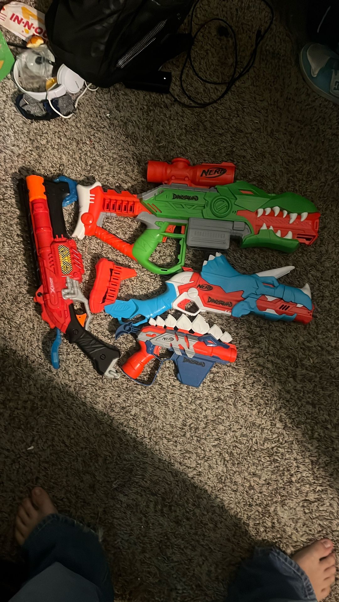 4 Diffrent Nerf Guns