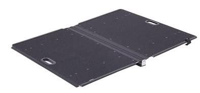 4' Butterfly Folding Patio Door Ramp. Carrying Bag, 600 lb Capacity, Silver Spring