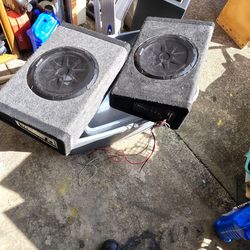 2 10" powered kicker subwoofer