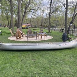 17’ Flat-back Canoe w/ Motor