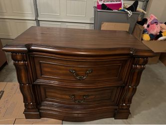 Haverty’s Van Buren cherry file cabinet