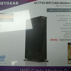 * New In Box* Netgear Ac1750 Wifi Cable Modem Router 