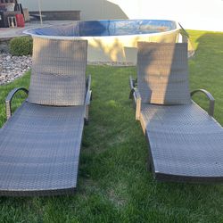 Outdoor Chaise Lounge Set 