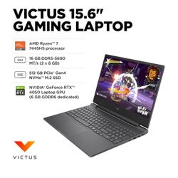 HP - Victus 15.6" 144Hz Full HD Gaming Laptop - AMD Ryzen 7 7445HS - 16GB RAM